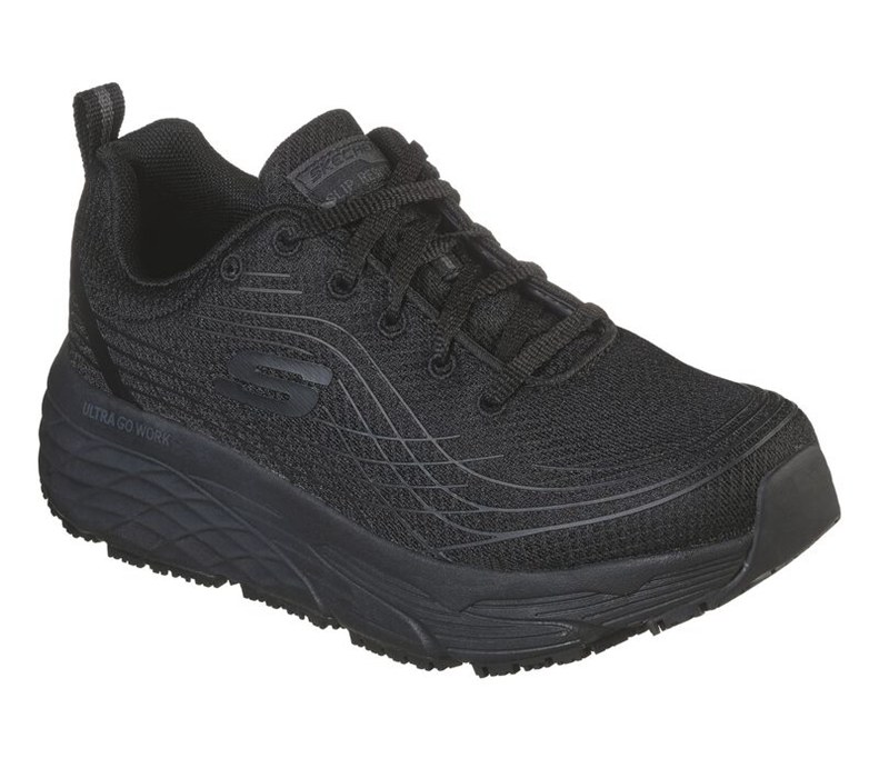 Skechers Dam Svarta Snörskor - Work Relaxed Fit: Max Cushioning Elite Sr - Sverige (ROGLD-1783)